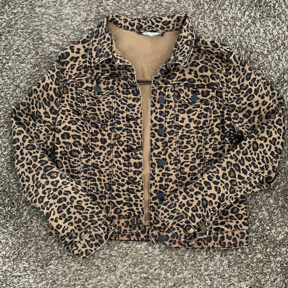 Leopard Denim Jacket